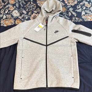 Nike Light Gray Tech Fleece Hoodie